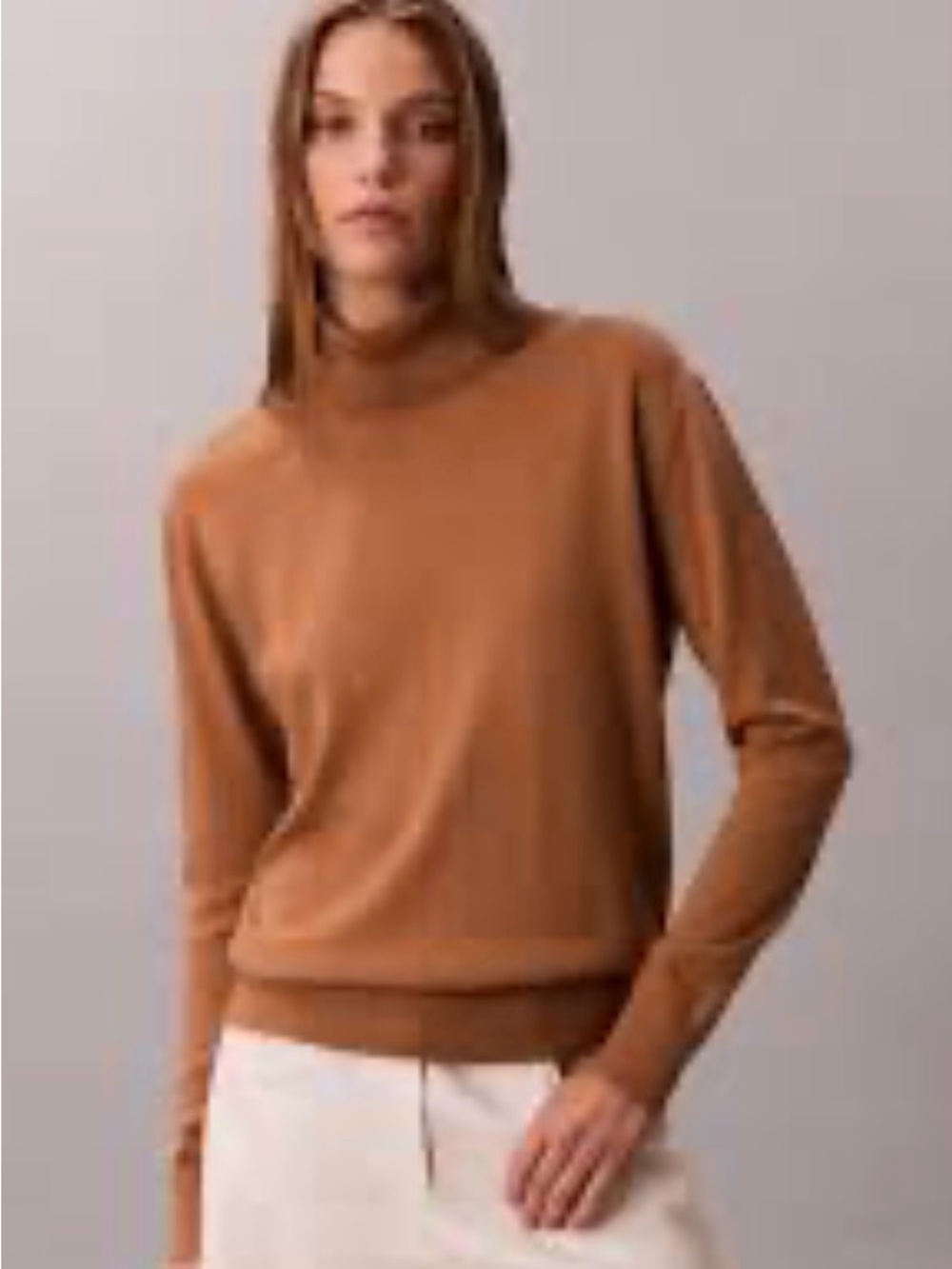 EUC size XL Calvin Klein Camel/caramel Turtleneck Sweater